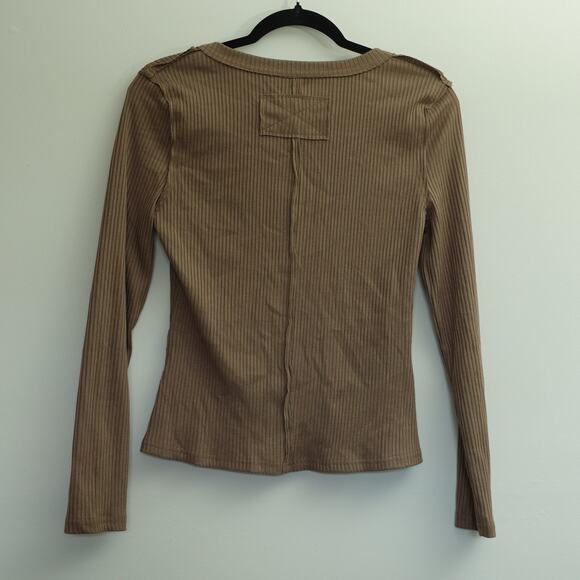 NWT Fashion Womens Slim Fit Cardigan Sweater Button Down Rib Knit Brown Size S - Picture 5 of 6